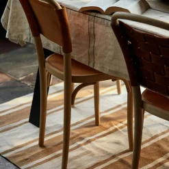 Lexington Bomulls- & Trasmattor-Organic Striped Cotton Matta 80x220 cm, Beige