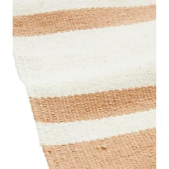 Lexington Bomulls- & Trasmattor-Organic Striped Cotton Matta 80x220 cm, Beige