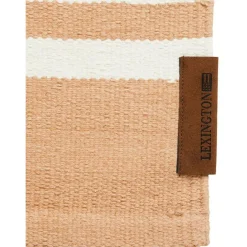 Lexington Bomulls- & Trasmattor-Organic Striped Cotton Matta 80x220 cm, Beige