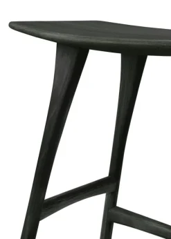 Ethnicraft Barstolar & Barpallar-Osso Barpall 65 cm, Svartbetsad Ek