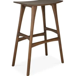 Ethnicraft Barstolar & Barpallar-Osso Barpall 65 cm, Svartbetsad Ek