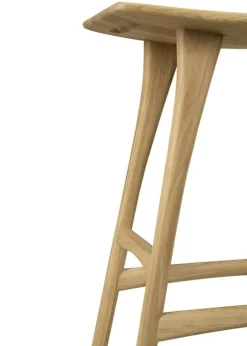 Ethnicraft Barstolar & Barpallar-Osso Barpall 65 cm, Svartbetsad Ek