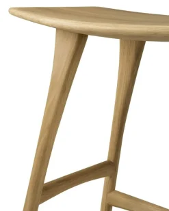 Ethnicraft Barstolar & Barpallar-Osso Barpall 65 cm, Svartbetsad Ek