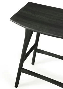 Ethnicraft Barstolar & Barpallar-Osso Barpall 65 cm, Svartbetsad Ek