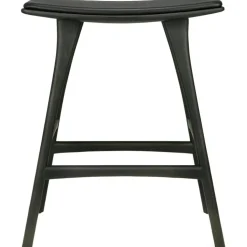 Ethnicraft Barstolar & Barpallar-Osso Barstol, Teak / Brunt Läder