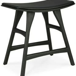 Osso Pall, Teak / Svart Läder