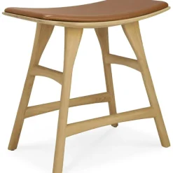 Osso Pall, Teak / Svart Läder