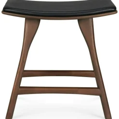 Osso Pall, Teak / Svart Läder