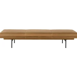 Muuto Dagbäddar & Liggfåtöljer-Outline Daybed / Black Base - Refine Leather Cognac/Black