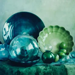 Oyster Skål 31 cm, Blå