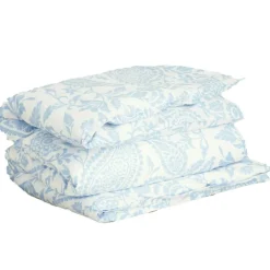 Paisley Påslakan Vit 150x210 cm, Fresh Blue