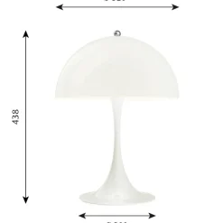 Louis Poulsen Bordslampor-Panthella 320 Bordslampa, Opalvit