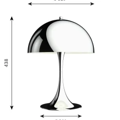 Louis Poulsen Bordslampor-Panthella 320 Bordslampa, Opalvit