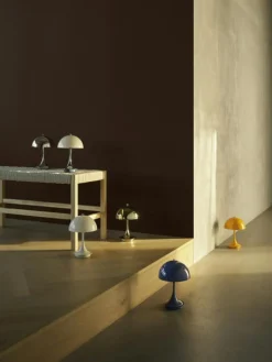 Louis Poulsen Portabla Lampor|Portabla Lampor-Panthella 160 Bordslampa Portabel V3, Opalvit