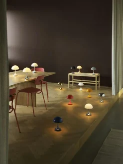 Louis Poulsen Portabla Lampor|Portabla Lampor-Panthella 160 Bordslampa Portabel V3, Opalvit