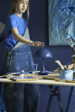 Louis Poulsen Portabla Lampor|Portabla Lampor-Panthella 160 Bordslampa Portabel V3, Opalvit