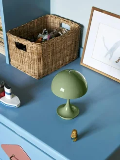 Louis Poulsen Portabla Lampor|Portabla Lampor-Panthella 160 Bordslampa Portabel V3, Opalvit