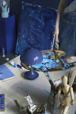 Louis Poulsen Portabla Lampor|Portabla Lampor-Panthella 160 Bordslampa Portabel V3, Opalvit