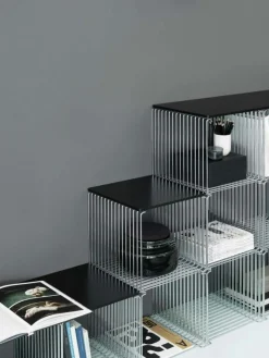 Montana Modulära Hyllsystem-Panton Wire Toppanel D:34, Svart Marmor