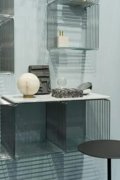 Montana Modulära Hyllsystem-Panton Wire Toppanel D:34, Svart Marmor