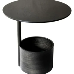 Parasol Soffbord Ø90 cm, Mörkbetsad Ek