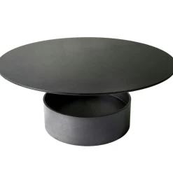 Parasol Soffbord Ø90 cm, Mörkbetsad Ek