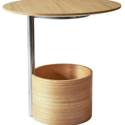 Parasol Soffbord Ø90 cm, Mörkbetsad Ek