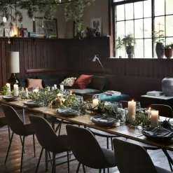 Party Fällbord, Svart/Trä