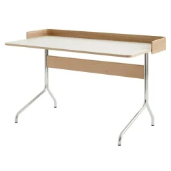 Pavilion AV17 Skrivbord, Mushroom / Oak / Chrome Leg