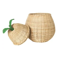 Barn Ferm Living KIDS Leksaksförvaring-Pear Flätad Förvaringskorg, Stor