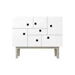 Peep C1 Sideboard, Slate Grey/white oak