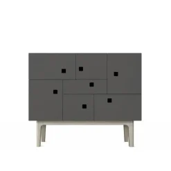 Peep C1 Sideboard, Slate Grey/white oak