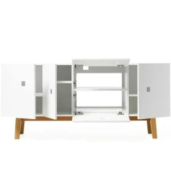 Peep M2 Mediabänk, Slate Grey/Ekben