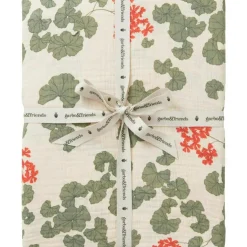 Pelargonium Muslin Dra-På-Lakan Dubbel, 140x200 cm