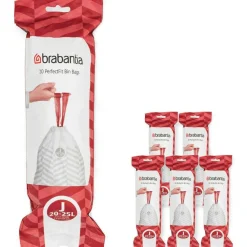 Brabantia Papperskorgar & Pedalhinkar-PerfectFit Avfallspåse J 20-25L, 120 pcs