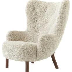 Petra VB3 Fåtölj, Fårskinn Sahara / Valnöt