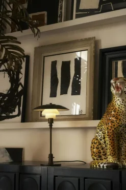 PH 3/2 Bordslampa, Aged Brass / Opalglas