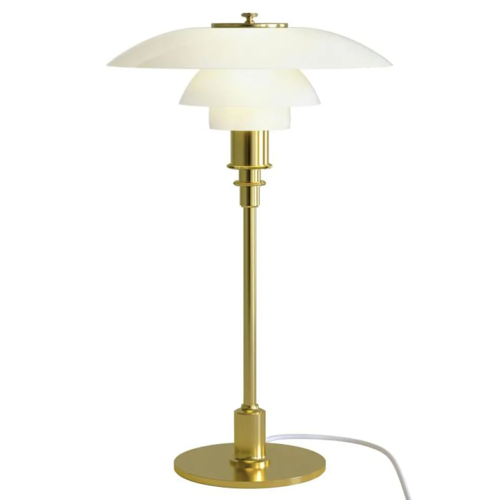 PH 3/2 Bordslampa, Aged Brass / Opalglas