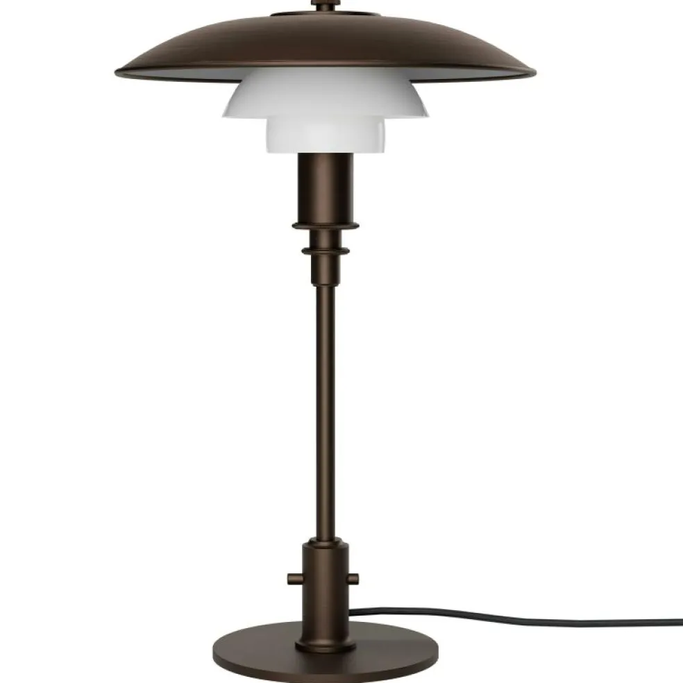 PH 3/2 Bordslampa, Aged Brass / Opalglas