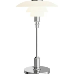 PH 2/1 Bordslampa Portabel, Krompläterad