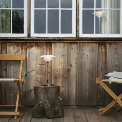 PH 2/1 Bordslampa Portabel, Krompläterad