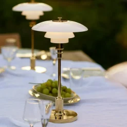 PH 2/1 Bordslampa Portabel, Krompläterad