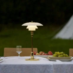 PH 2/1 Bordslampa Portabel, Krompläterad