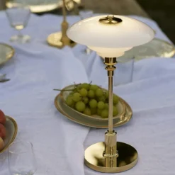 PH 2/1 Bordslampa Portabel, Krompläterad