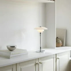 PH 2/1 Bordslampa Portabel, Krompläterad