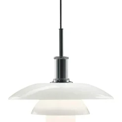Louis Poulsen Pendellampor-PH 4½-4 Glas Pendel, förkromad högglans/opal