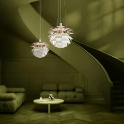 Louis Poulsen Pendellampor-PH Artichoke Pendel Anniversary Edition 600 mm, Mattvit / Pale Rose