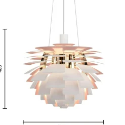 Louis Poulsen Pendellampor-PH Artichoke Pendel Anniversary Edition 600 mm, Mattvit / Pale Rose