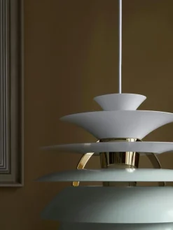 PH Snowball Pendel, Vit / Krom