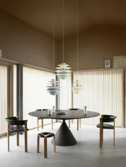 PH Snowball Pendel, Vit / Krom